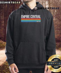 Alt Text: Cozy hoodie featuring the Top Snarky Puppy Empire Central logo, perfect for dog lovers and stylish casual wear.