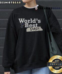 Top St. Louis Blues World's Best Dad sweatshirt in navy with team logo, perfect gift for hockey-loving fathers.
