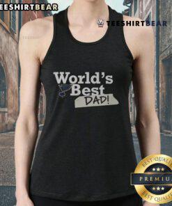 Top St. Louis Blues World's Best Dad Tank Top in vibrant blue, perfect for proud hockey dads and casual summer wear.