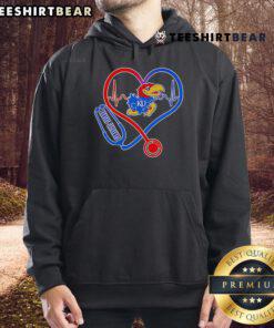 Top Stethoscope Heart Kansas Jayhawks hoodie in vibrant colors, perfect for fans and healthcare professionals.