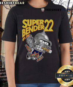 Alt Text: Top Super Bender 22 Ladies Tee in vibrant colors, perfect for casual wear and stylish summer outfits.