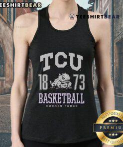 Top TCU Horned Frogs basketball tank top featuring vibrant team colors and logo, perfect for fans and game day attire.