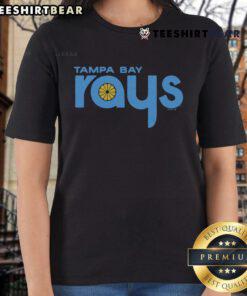 Top Tampa Bay Rays jersey logo on a stylish ladies tee, perfect for fans showing team pride.