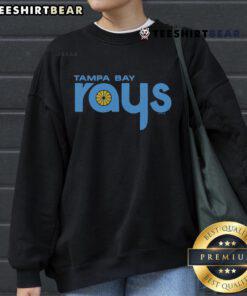 Alt Text: Cozy sweatshirt featuring the Top Tampa Bay Rays jersey logo, perfect for fans and game day wear.
