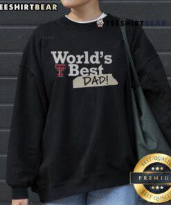 Alt Text: Top Texas Tech Red Raiders World's Best Dad sweatshirt in black, showcasing team pride and perfect for Father's Day gifts.