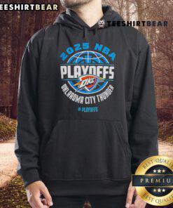 Alt Text: 2025 Oklahoma City Thunder Playoffs hoodie for diehard fans, featuring bold team graphics and comfortable fit.