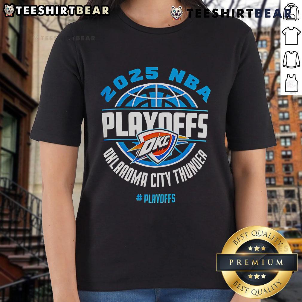 Top The Ultimate Oklahoma City Thunder Playoffs 2025 Ladies Tee for diehard fans, featuring team colors and logo.