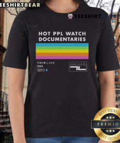 Alt Text: 2025 Top Thin Line Fest Ladies Tee for Hot PPL Watch Documentaries in Denton, TX, April 23-27.