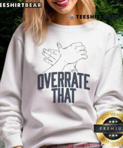 Top Tyrese Haliburton Overrate Indiana Pacers sweatshirt featuring vibrant graphics and a stylish design for fans.