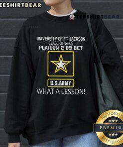 Top University of Ft Jackson Class of 67-68 Platoon 2 D9 BCT US Army sweatshirt celebrating military heritage.
