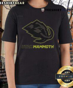 Alt Text: Top Utah Mammoth Highlight Reel Ladies Tee featuring vibrant graphics and comfortable fit for fans and athletes.