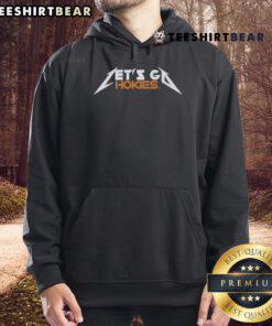 Top Virginia Tech Hokies 'Let's Go Hokies' metal hoodie featuring team colors and logo for fans.