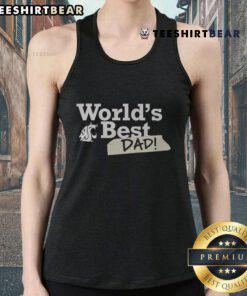 Top Washington State Cougars World's Best Dad Tank Top featuring vibrant team colors and a stylish design.