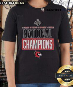 Top Wesleyan Cardinals 2025 NCAA Division III Women's Tennis National Champions Ladies Tee showcasing team pride.