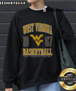 Top West Virginia Mountaineers Basketball 1867 Sweatshirt in navy blue, featuring team logo and stylish design.