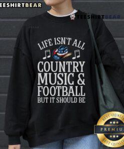 Funny Country Music Sweatshirt for Women featuring football themes, perfect for country music fans and game day style.