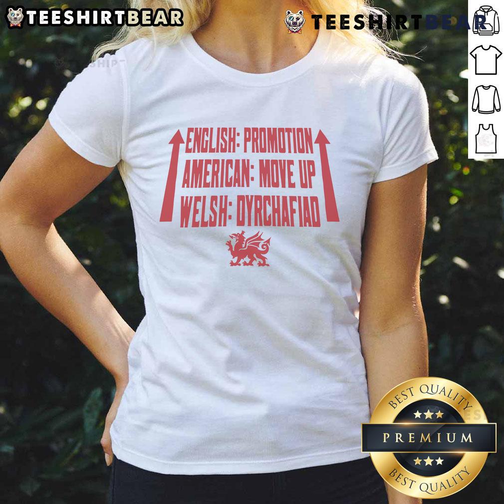 Alt Text: Wrexham AFC Promotion Ladies Tee featuring stylish design and team colors, perfect for fans celebrating the team's success.