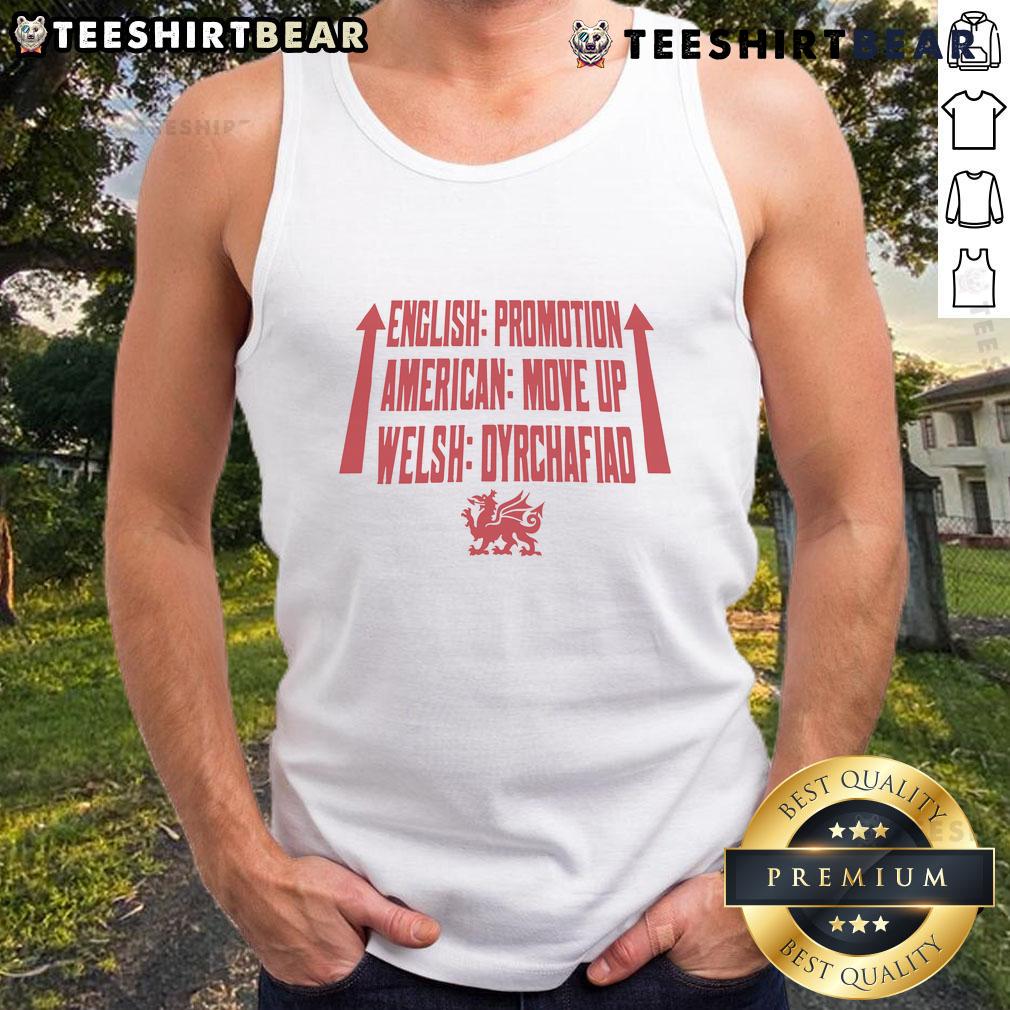 Top Wrexham AFC Promotion tank top featuring team colors and logo, perfect for celebrating Wrexham's success.