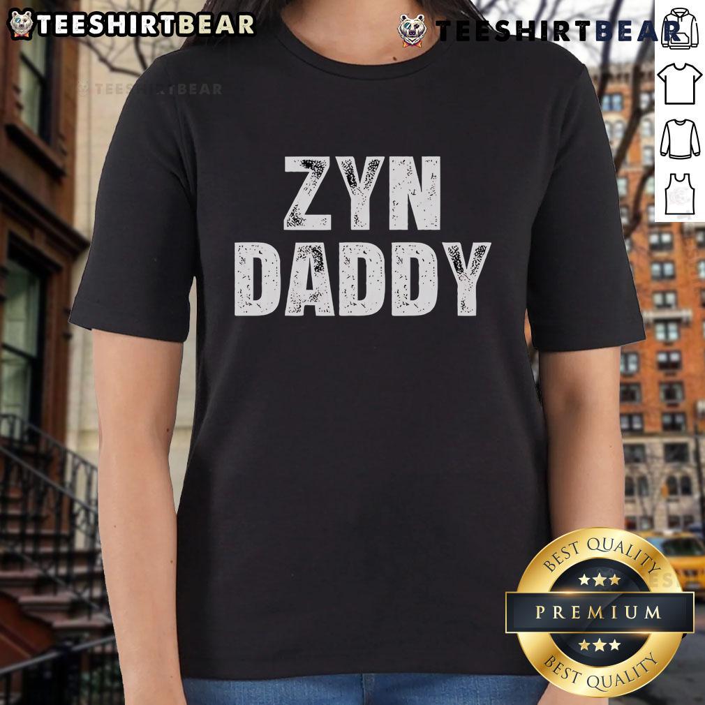 Top Zyn Daddy Ladies Tee featuring a stylish design, perfect for casual wear and showcasing unique graphic art.