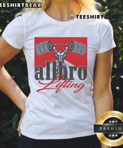 Awesome Allbro Lifting Ladies Tee featuring a stylish design perfect for gym workouts and casual wear.