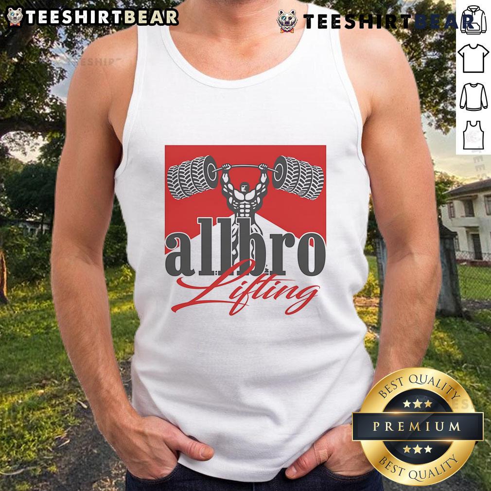 Awesome Allbro lifting tank top in vibrant colors, perfect for workouts and gym sessions, showcasing a stylish design.