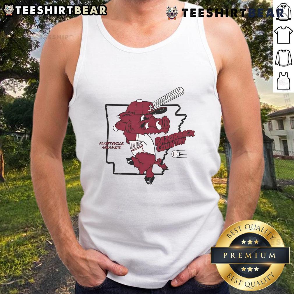Awesome Arkansas Baseball Razorback Country tank top featuring a stylish design perfect for fans and summer wear.