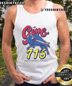 Buffalo Bills tank top featuring 'Give 716 Your City Your Teams Your Cause', perfect for fans supporting their favorite team.