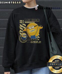 Alt Text: Awesome Despicable Me 4 All Minion All Mighty Sweatshirt featuring vibrant Minion graphics and cozy design.