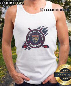 Awesome Florida Panthers 2025 Stanley Cup Champions logo tank top featuring vibrant team colors and stylish design.