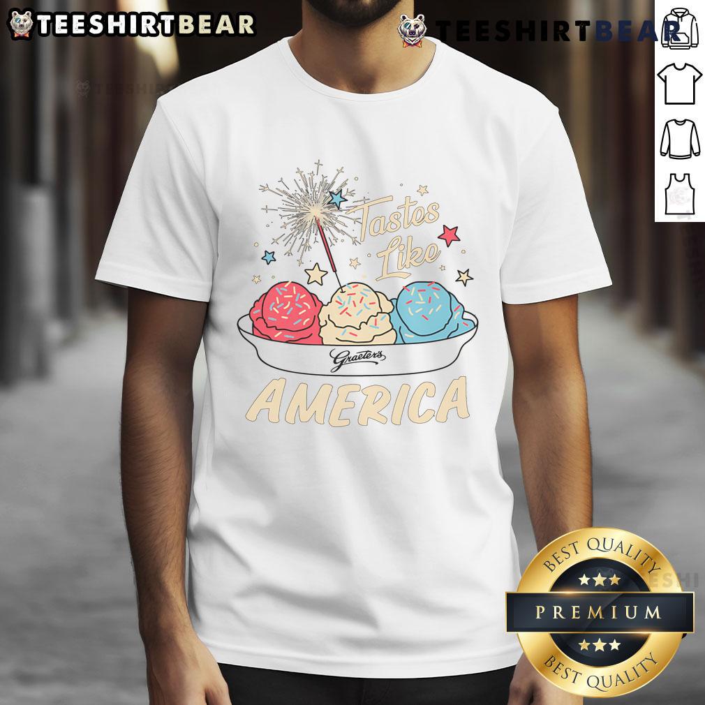 Awesome Graeter's Taste Like America T-Shirt featuring a colorful design celebrating American flavors and culture.