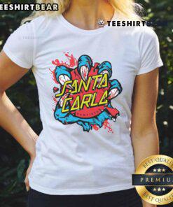 Awesome Santa Carla baseball vampires ladies tee featuring a stylish graphic design for fans of quirky fashion.