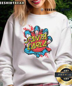 Awesome Santa Carla Baseball Vampires Sweatshirt featuring a unique design perfect for fans of quirky holiday attire.