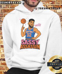 Awesome Sassy Assassin Karl Anthony Towns hoodie featuring a bold design, perfect for fans and streetwear enthusiasts.