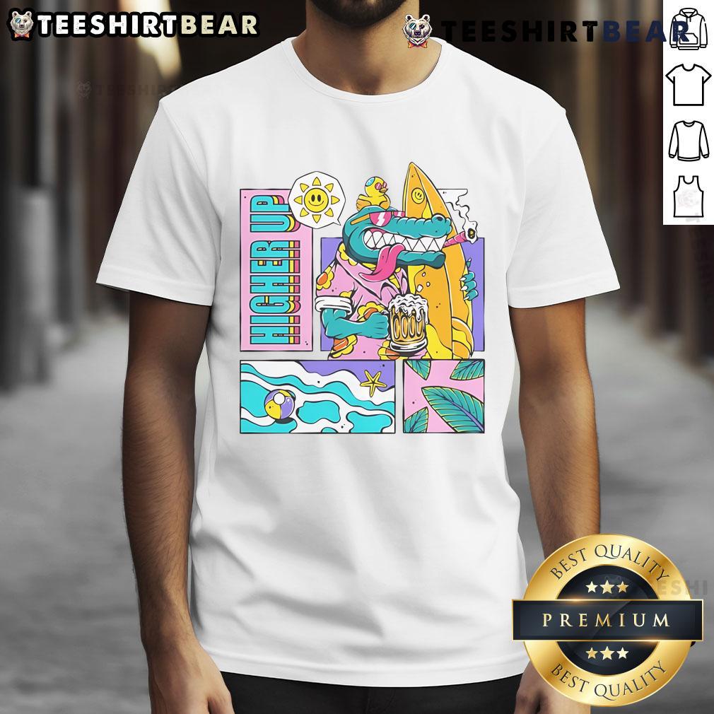 Awesome Sun's Out Higher Up T-Shirt featuring vibrant sun graphic, perfect for summer casual wear and outdoor adventures.