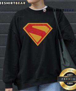 Awesome Superman 2025 Shield Sweatshirt featuring vibrant colors and iconic logo, perfect for superhero fans.