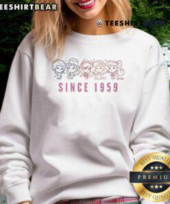 Alt Text: Cute Barbie Since 1959 Cutie Sweatshirt featuring vibrant colors and playful design, perfect for Barbie fans.