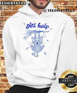 Cute cat girl wearing a cozy hoodie, showcasing a playful design perfect for cat lovers and casual wear.
