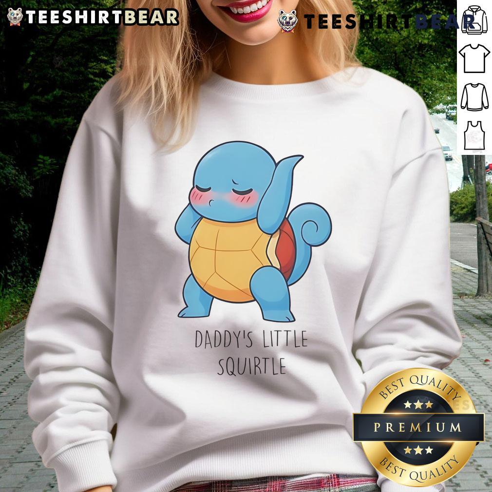 Cute Daddy's Little Squirtle Sweatshirt featuring a playful Squirtle design perfect for Pokmon fans.