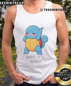 Adorable Daddy's Little Squirtle tank top featuring a cute Squirtle graphic, perfect for kids and Pokmon fans.