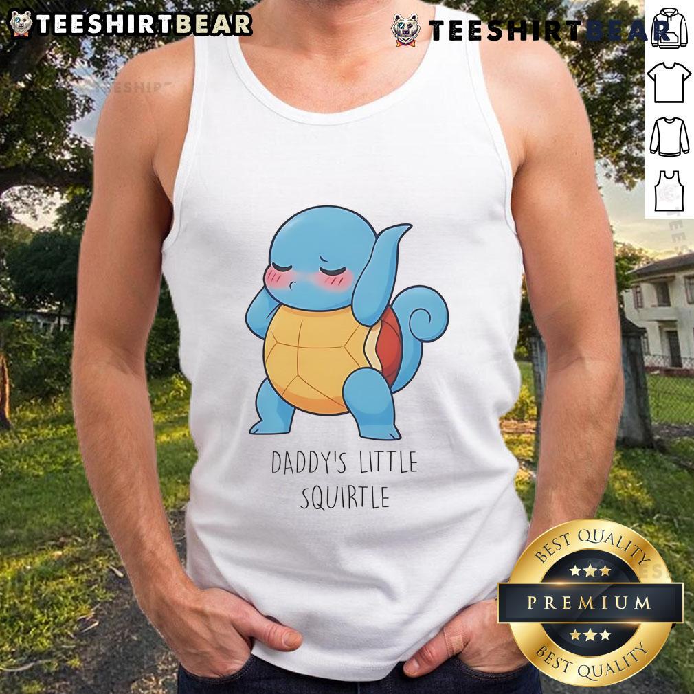 Adorable Daddy's Little Squirtle tank top featuring a cute Squirtle graphic, perfect for kids and Pokmon fans.