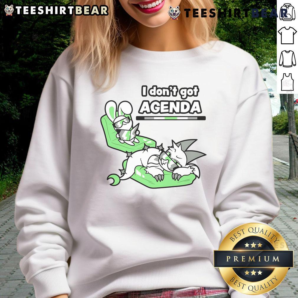 Cozy 'I Don't Got Agenda' Agender Agenda Sweatshirt in soft fabric, perfect for expressing agender pride and comfort.
