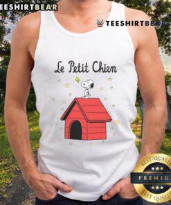 Adorable Le Petit Chien Snoopy tank top featuring a cute design, perfect for stylish pet lovers.