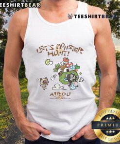 Cute Airou Monster Hunter tank top featuring playful monster designs, perfect for fans of Monster Hunter.