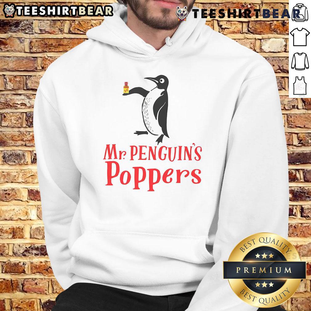 Cute Mr. Penguins Poppers Hoodie featuring an adorable penguin design, perfect for cozy winter wear.