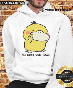 Alt Text: Adorable Psyduck in a hoodie, looking tired yet sassy, perfect for fans of cute Pokmon apparel.