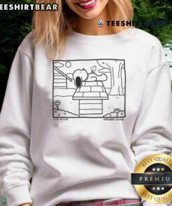 Cute Snoobbie Goods Snoopy Woodstock sweatshirt featuring vibrant colors and playful cartoon designs, perfect for fans.