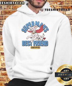 Alt Text: Cute Superman 2025 hoodie featuring Superman's best friend, Krypto the dog, perfect for superhero fans.