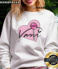 Alt Text: Cute Vani Heart Signature Sweatshirt featuring a stylish heart design, perfect for cozy and casual outfits.