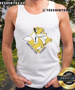 Adorable cute watch for foxes tank top design featuring playful fox graphics on a stylish tank top.