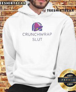 Funny Crunchwrap Slut Hoodie featuring a playful design, perfect for taco lovers and casual streetwear enthusiasts.